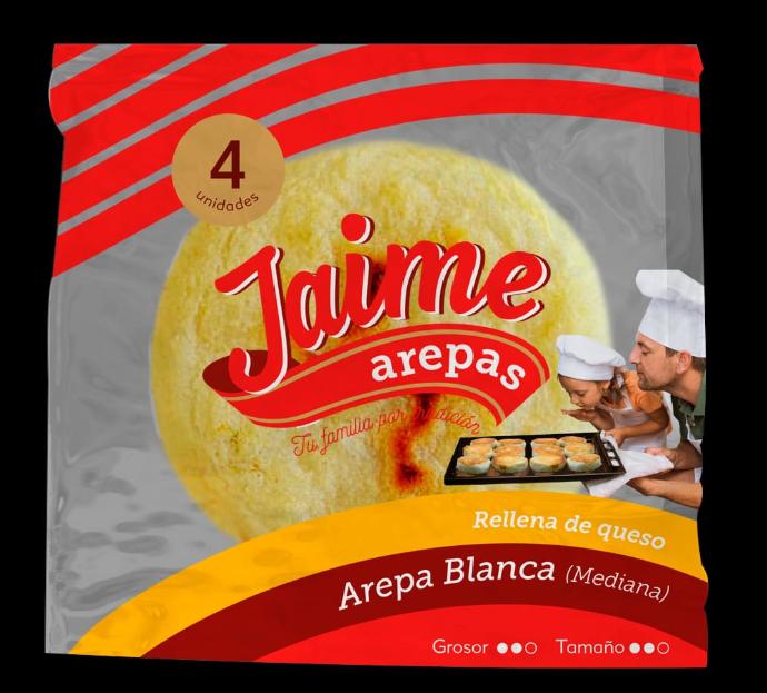 Arepa de Maíz Rellena de queso Mozzarella