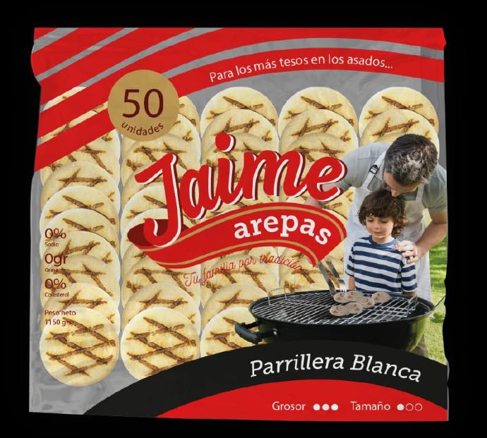 Arepa de Maíz Parrillera por 50 Unidades